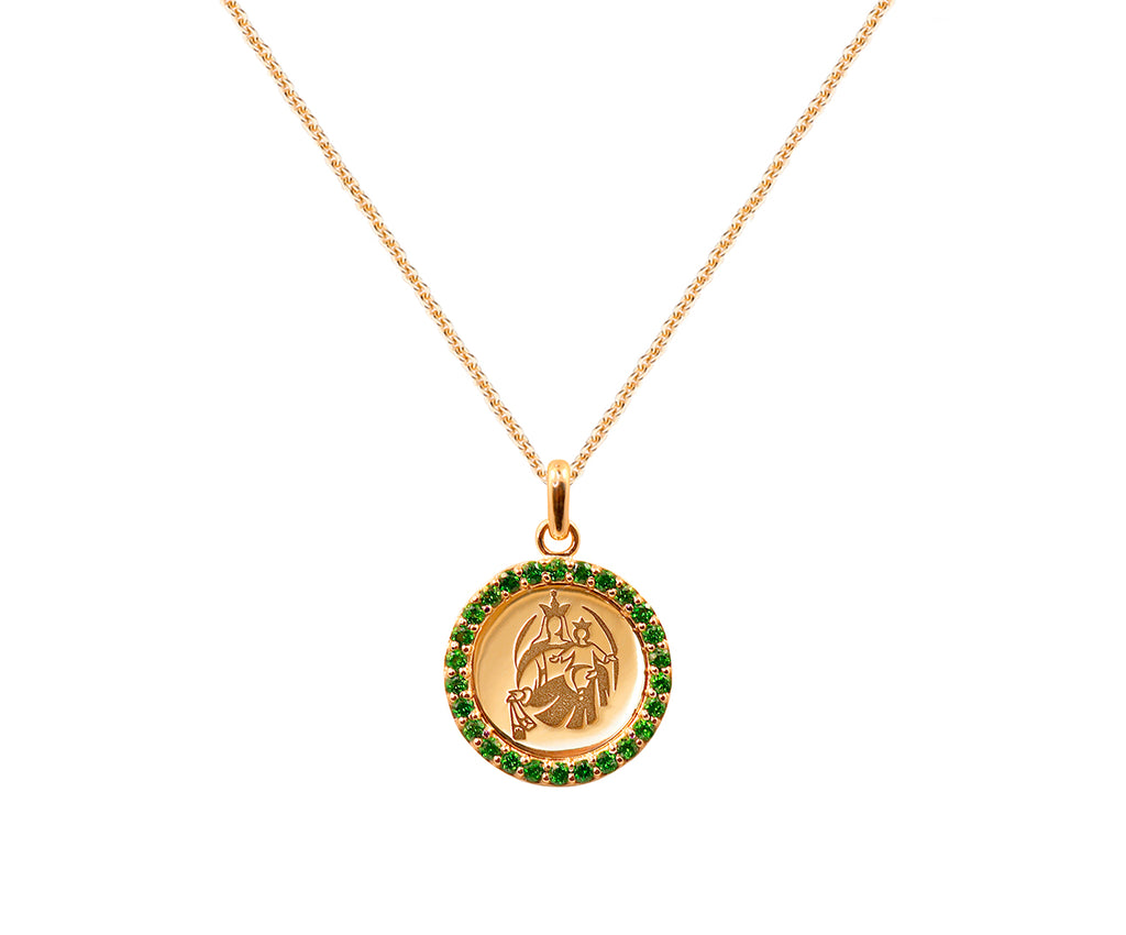 Medal Our Lady of Mount Carmen | Virgen del Carmen Gold & Gemstones ...