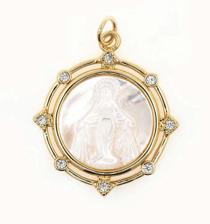 Mother of Pearl Our Lady of the Miraculous Medal CZ