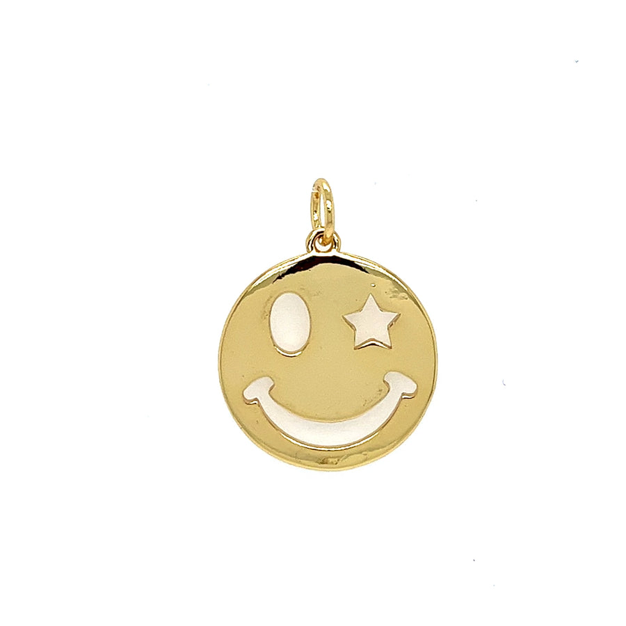 Happy Face Gold Plated Charm