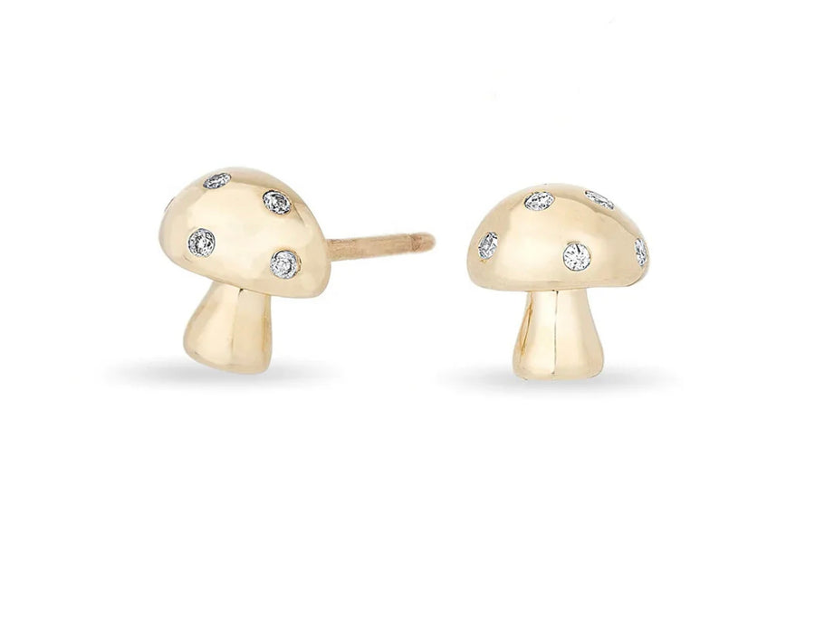 Mushrooms Sterling Silver Earrings