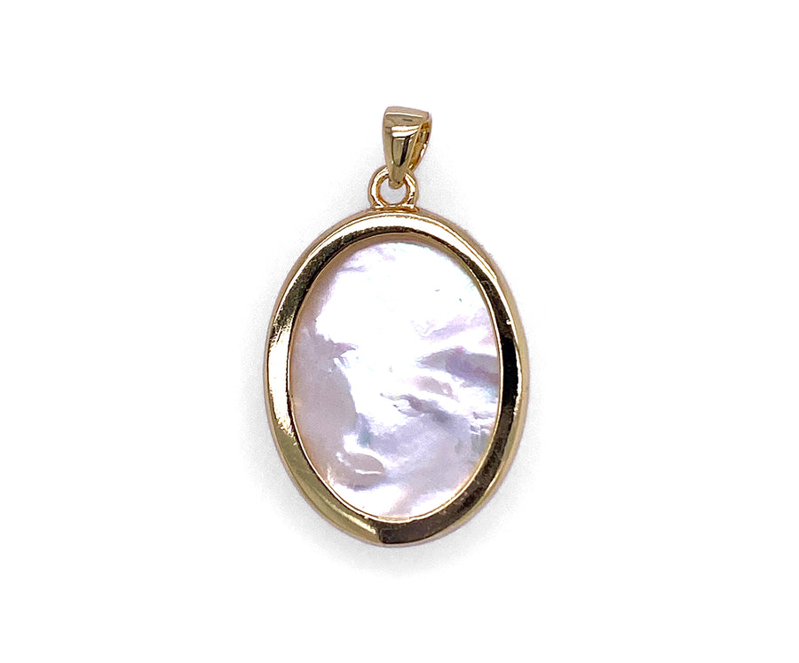 Oval Mother Pearl Miraculous Pendant