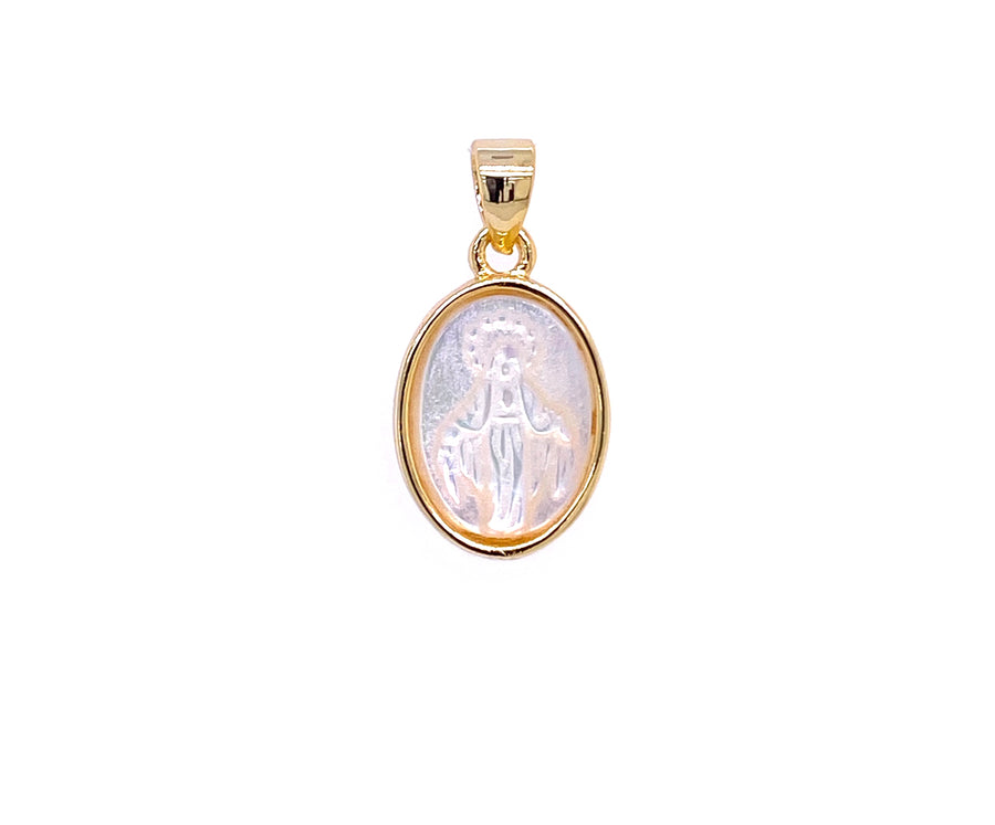 Oval Mother Pearl Miraculous Pendant