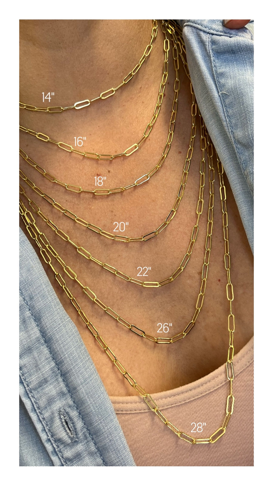 Paperclip Chain Necklace Adjustable 50cm/20' in 18ct Gold Vermeil on  Sterling Silver | Jewellery by Monica Vinader