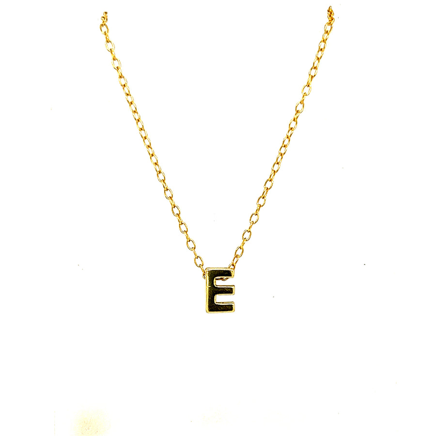 Sterling Silver Gold Plated  Initial Necklace