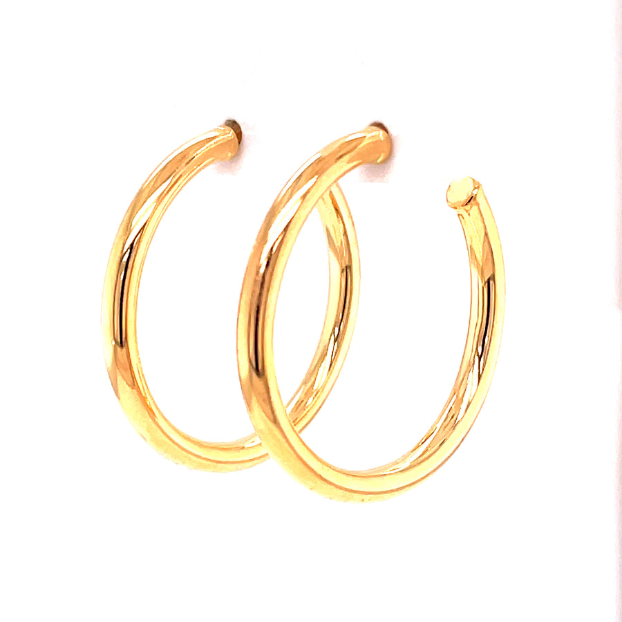 Hoop Sterling Silver Gold Plated Earrings
