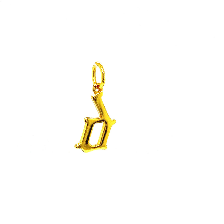 Gold Plated Gothic Initial Charms