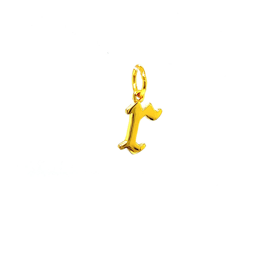 Gold Plated Gothic Initial Charms