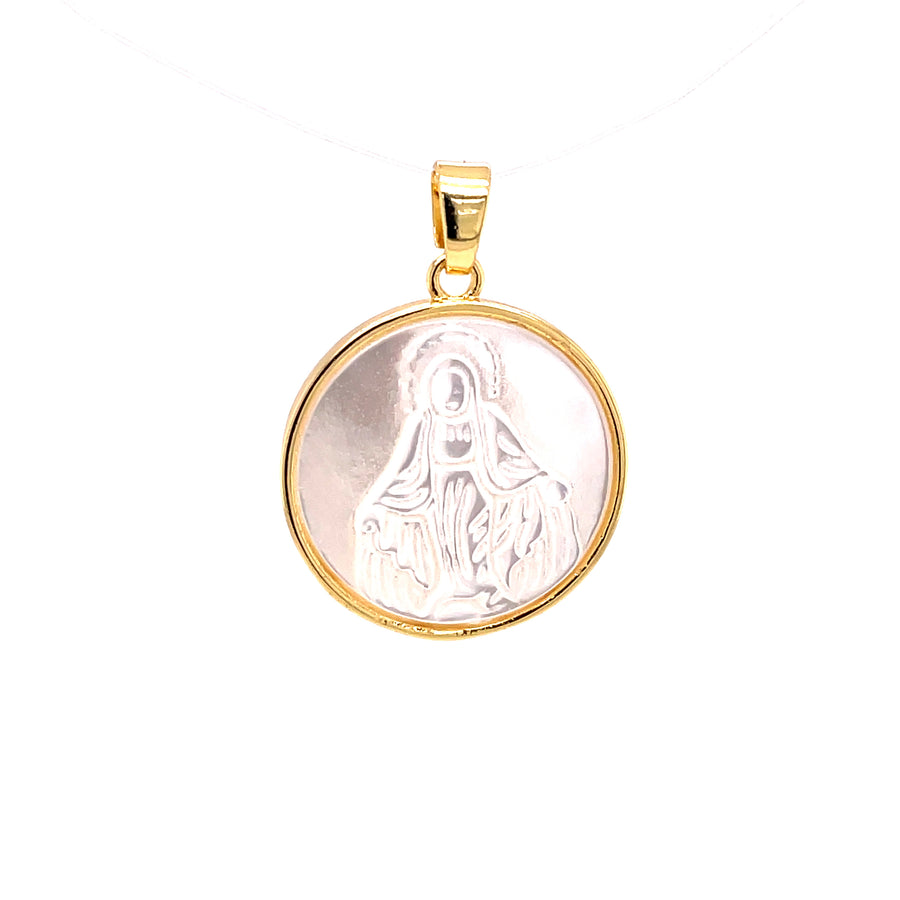 Round Mother Pearl Miraculous Pendant