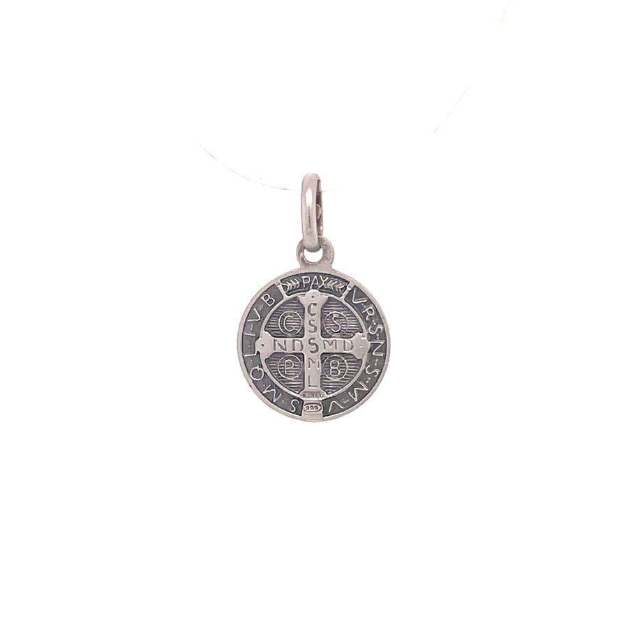 Saint Benedict Silver Medal 12” Charm