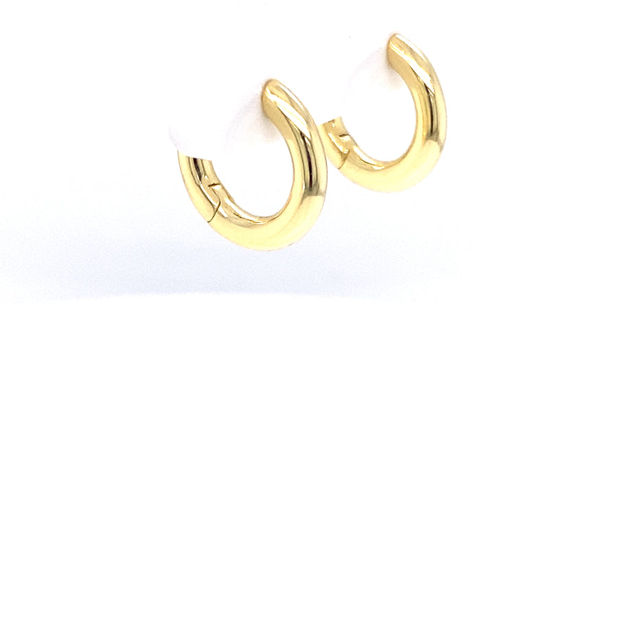 Classic Hoop Sterling Silver Gold Plated Earrings