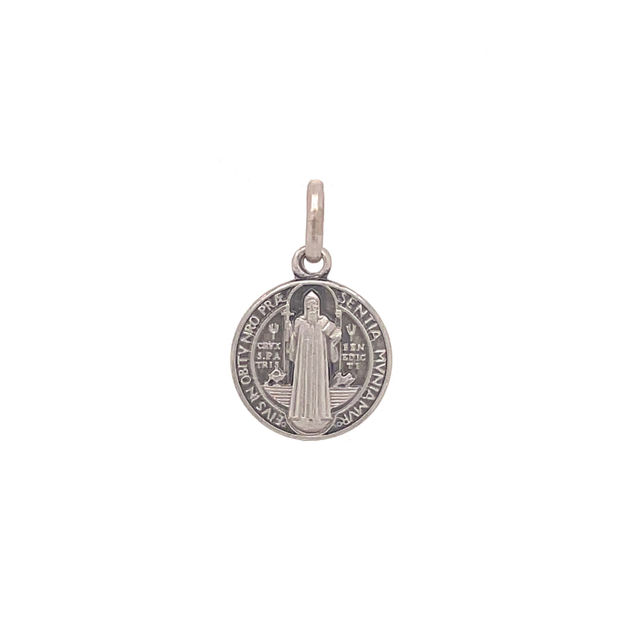 Saint Benedict Silver Medal 12” Charm