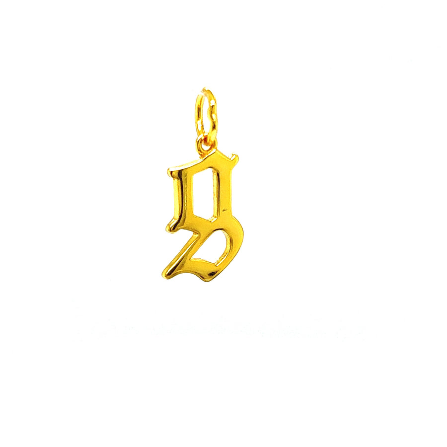 Gold Filled Goth Initial Charms