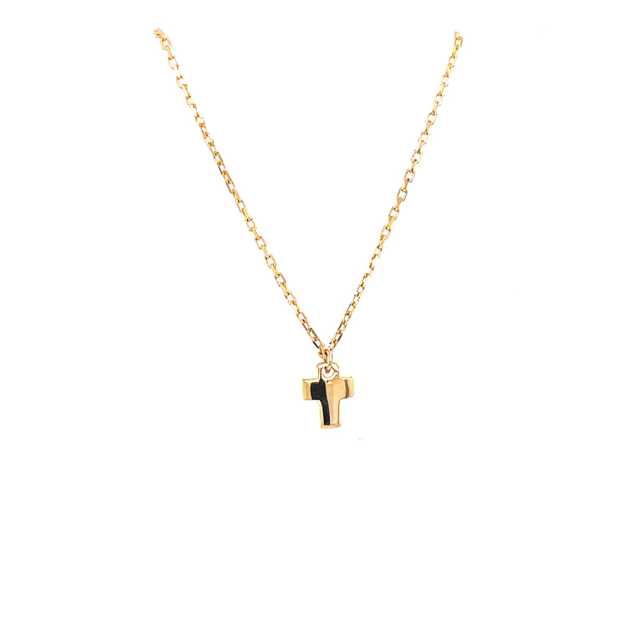 Vintage Cross Pendant with Austrian Crystals 16 Inch Yellow Gold Plate –  PVD Vintage Jewelry