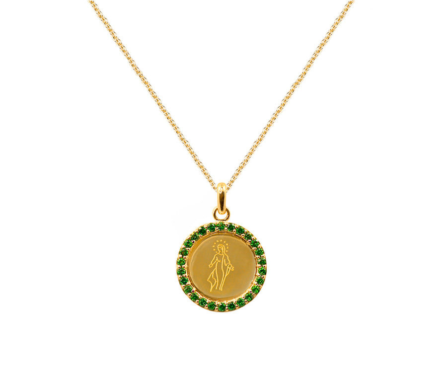 Medal Miraculous | Virgen Milagrosa Gold & Gemstones