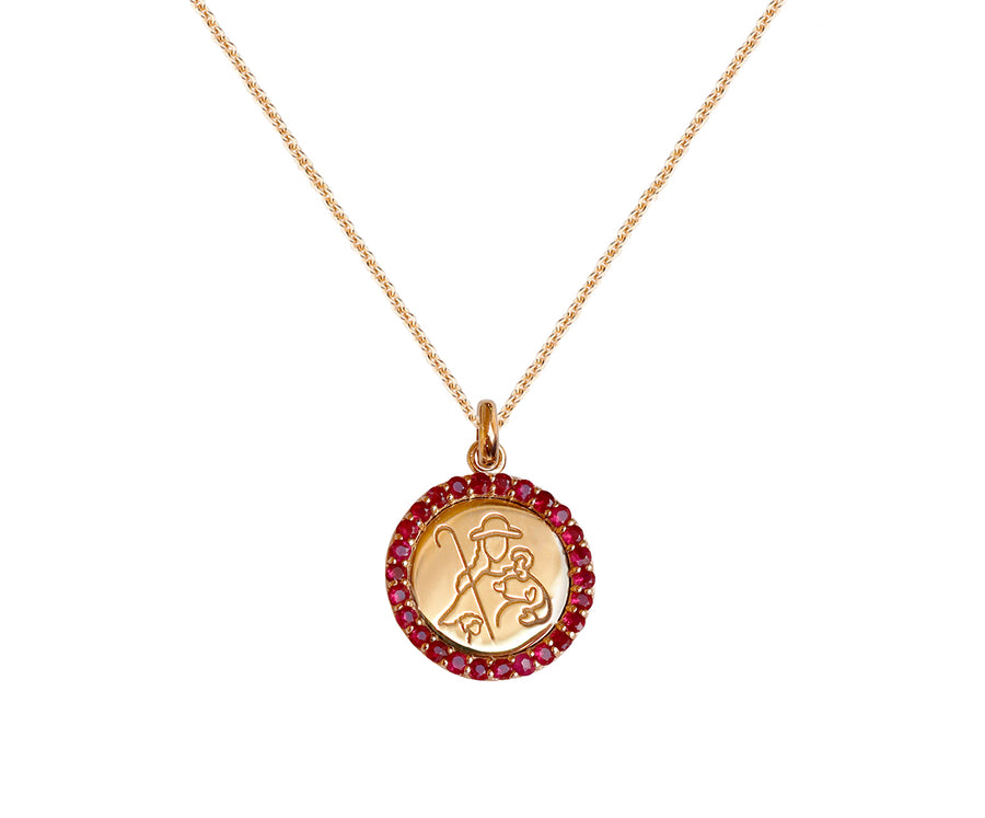 Medal Divine Shepherdes | Divina Pastora Gold & Gemstones